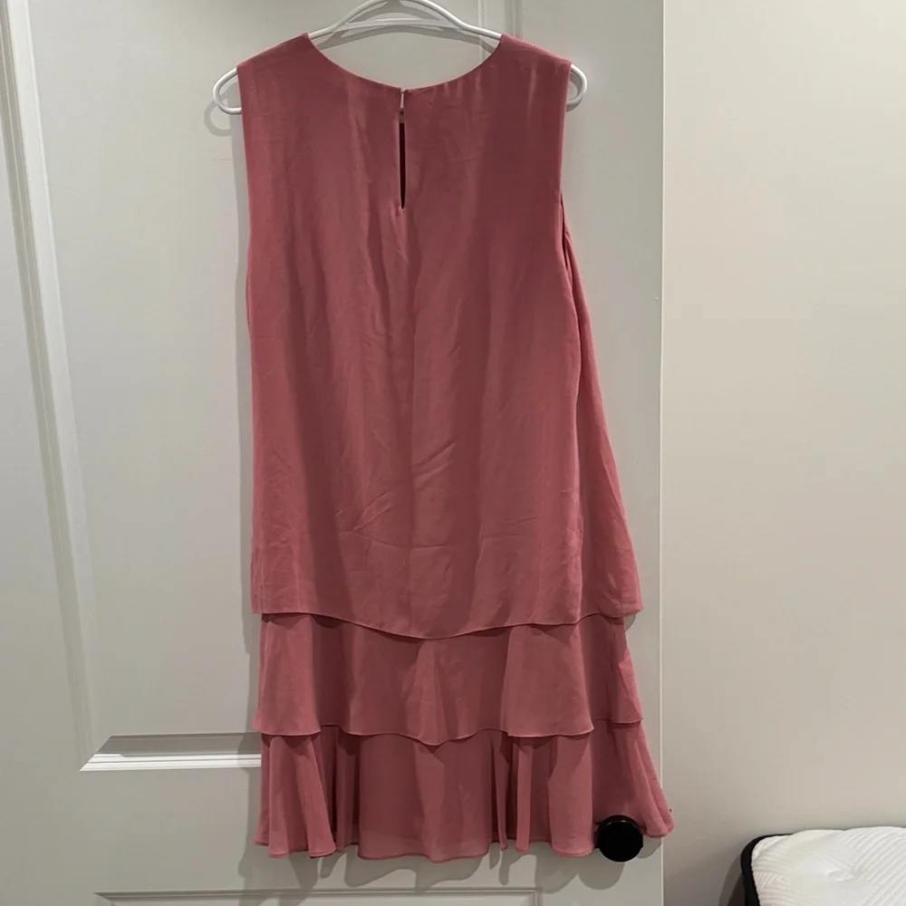 Ralph Lauren Tiered Pink Mini Dress NWT Sz 12 Spring Brunch - Picture 5 of 6